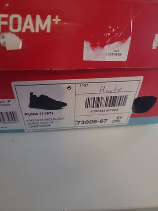 Zapatillas Puma numero 38. Nuevas