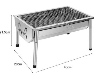 Barbecue a carbone in acciaio inox campeggio
