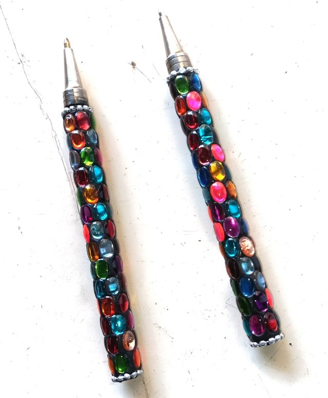 Penne a sfera con pietre colorate 