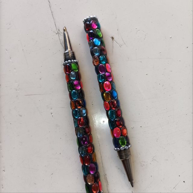 Penne a sfera con pietre colorate 