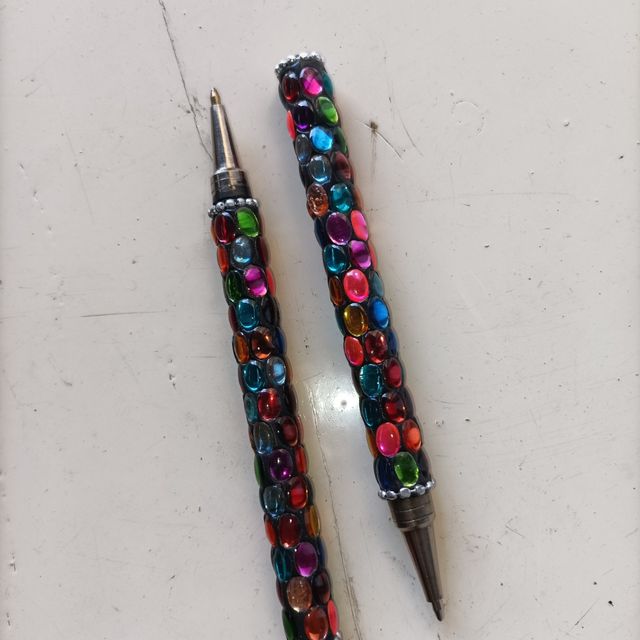 Penne a sfera con pietre colorate 