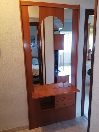 Recibidor Mueble entrada con espejo y 2 cajones