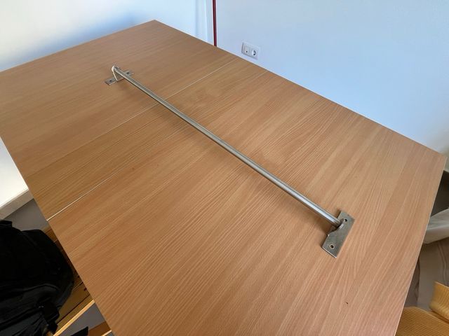 Barra acero cocina para colgar utensilios