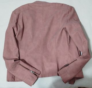  ONLY Cazadora rosa cuero sintetico