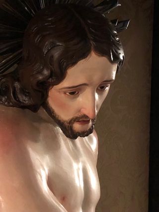 Escultura Cristo tallado siglos XVI   XVII