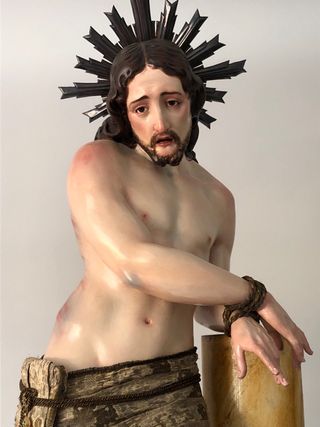Escultura Cristo tallado siglos XVI   XVII