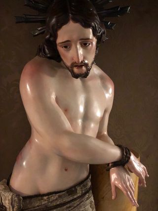 Escultura Cristo tallado siglos XVI   XVII