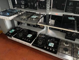 Encimeras de gas ,en cristal y acero desde
