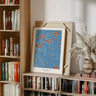 POSTER JAPONES BIJUTSUKAI AZUL VINTAGE