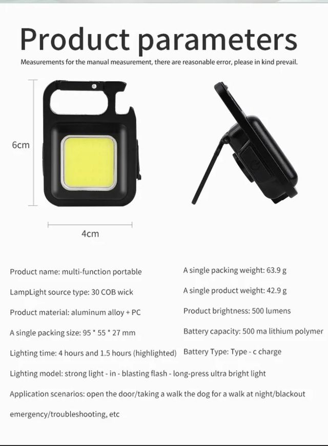 Linterna led con tripode