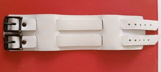 Brazalete de Cuero blanco