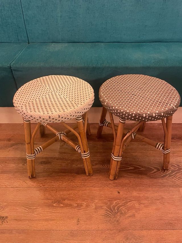 taburete simone blanco/gris