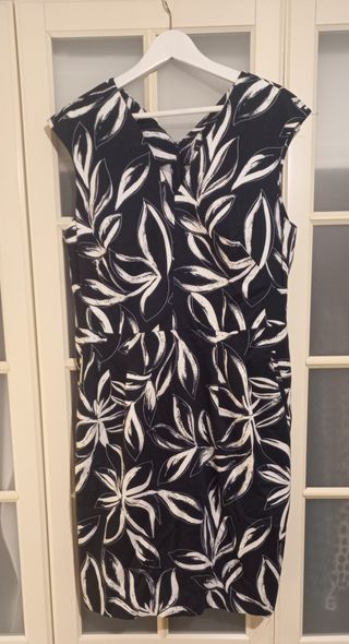 Vestido estampado bicolor