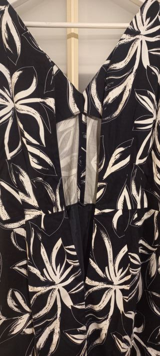 Vestido estampado bicolor