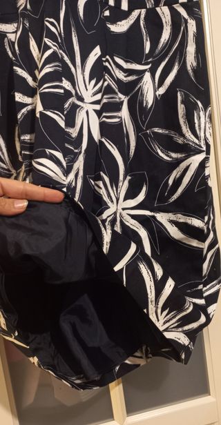 Vestido estampado bicolor
