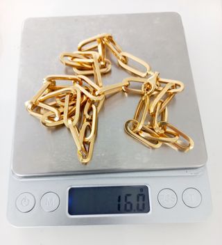 Cadena de oro 18k eslablones grandes