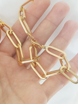 Cadena de oro 18k eslablones grandes