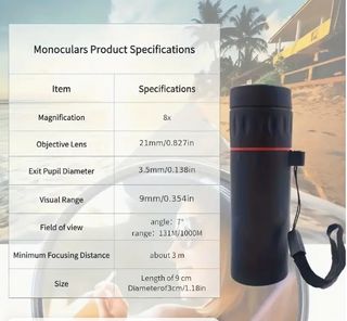 Telescopio De Alta Potencia De 9.14 Cm Con Monocul