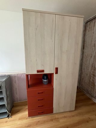 Armario doble puerta con cajones