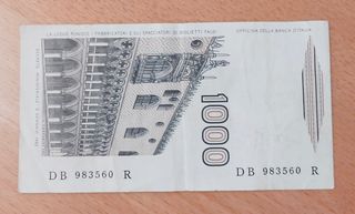 Billete 1000 Liras Italianas 1982