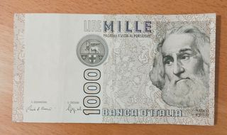 Billete 1000 Liras Italianas 1982