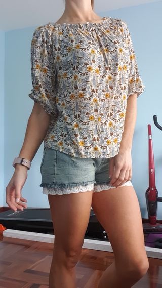 Blusa primavera flores estampado