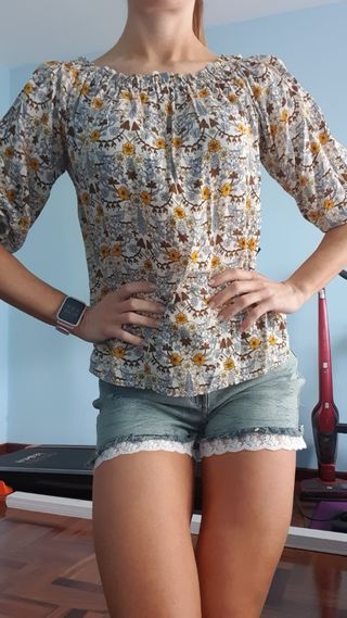 Blusa primavera flores estampado