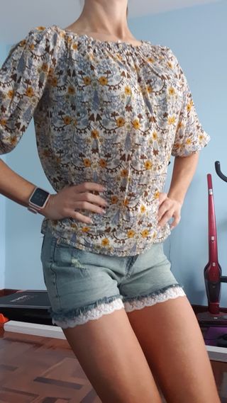 Blusa primavera flores estampado