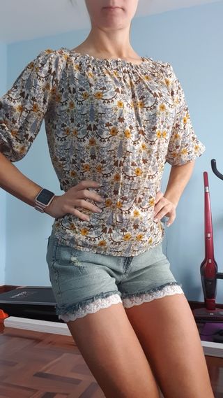 Blusa primavera flores estampado
