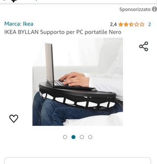 Supporto PC da letto ikea