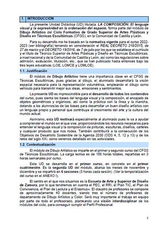 Temario y UD Oposiciones Dibujo Artístico y Color