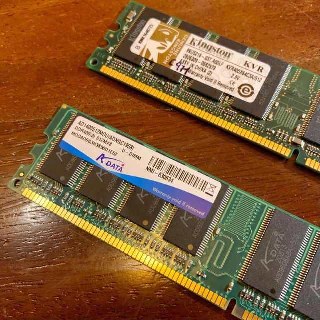 1Gb kit: 2 DDR Memory RAM Desktop PC 512MB