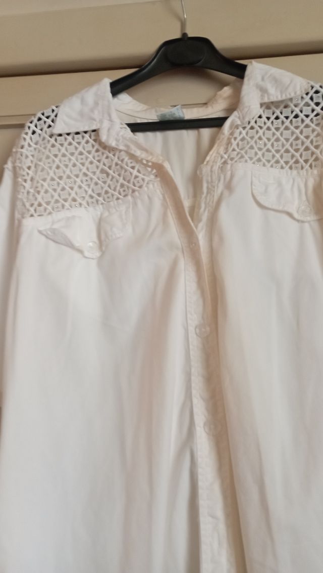 Camicia donna con tasche cotone