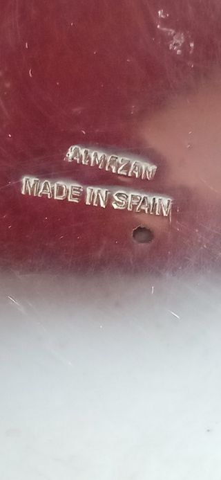 Antiguo jarrón en metal plateado de Almazan.