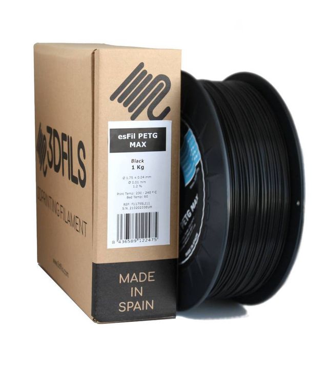 Filamento 3dFils PETG 1Kg 1.75 mm Negro