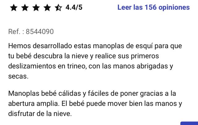 MONO NIEVE, botas y manoplas A ESTRENAR