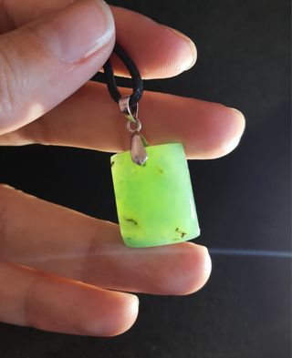 Colgante de Crisoprasa y Plata de Ley