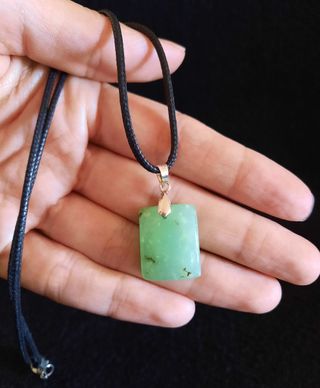 Colgante de Crisoprasa y Plata de Ley
