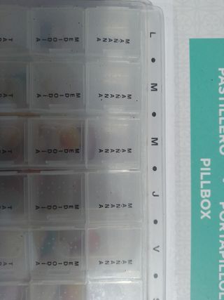 Distribuidor Pastillero de plástico medicamentos