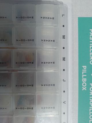 Distribuidor Pastillero de plástico medicamentos