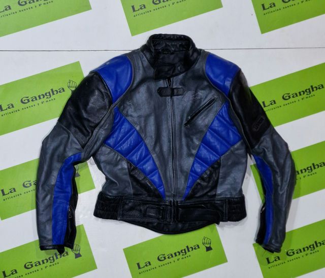 Chaqueta Motorista Cuero Levior.  Talla 52.   