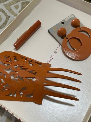 Complementos flamenca color teja