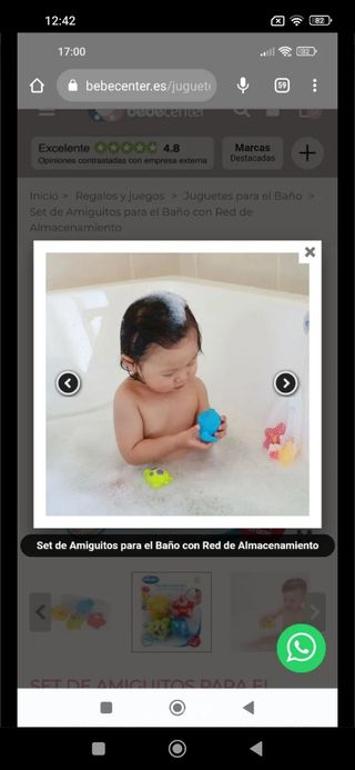 Juguete bebe baño