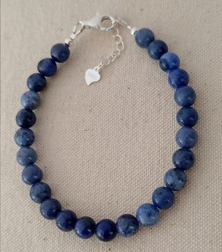 Pulsera, plata ley y dumortierita