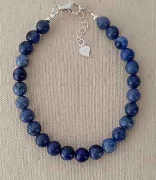 Pulsera, plata ley y dumortierita
