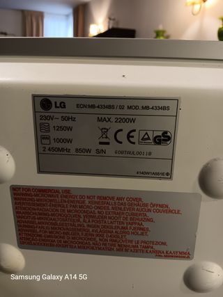 Forno  microonde  LG WAVEDOM