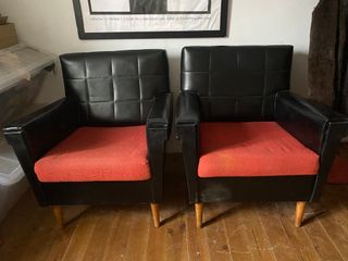 Pareja sillones vintage de skay en muy buen estado