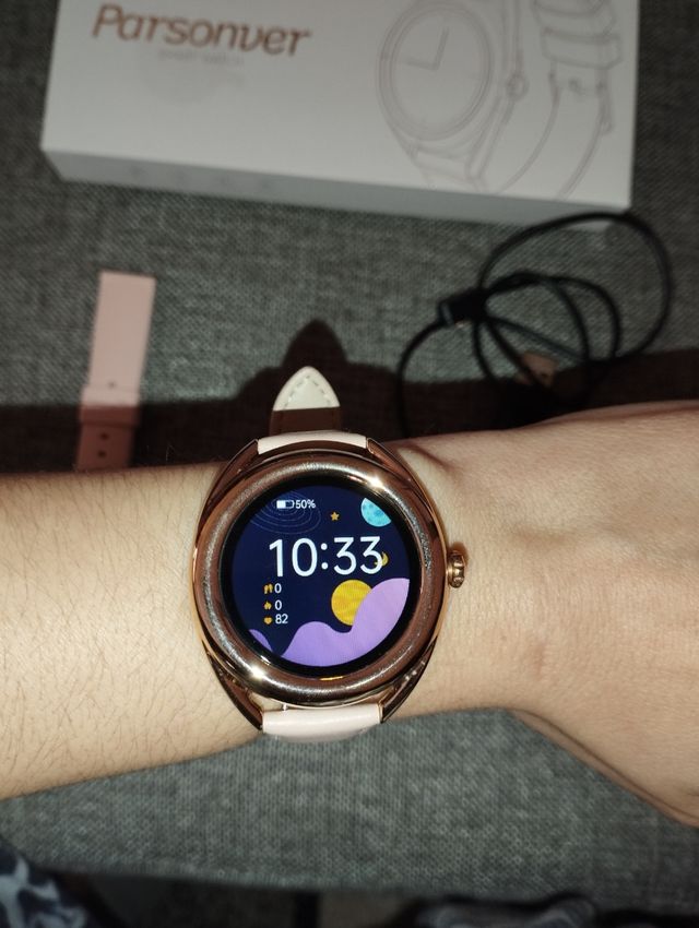 Smartwatch panrsover rosa dourado