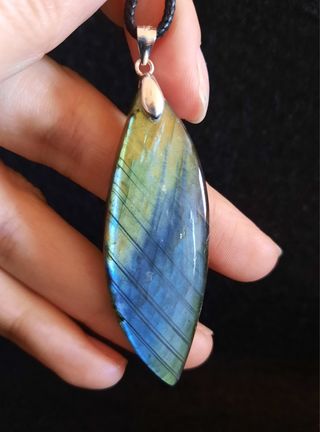 Colgante de Labradorita y Plata de Ley