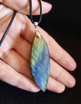 Colgante de Labradorita y Plata de Ley